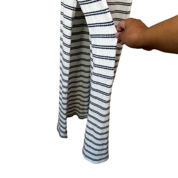 Go Couture New Striped Boat Neck Long Sleeve Sweater Maxi Dress White Navy S USA - Picture 8 of 10